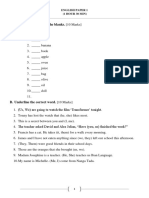 Exam Form 1 English PT3 Format