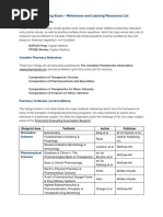 Pharmacist Evaluating Exam - References and Resources List