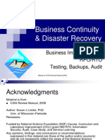 Business Continuity & Disaster Recovery: Business Impact Analysis Rpo/Rto Testing, Backups, Audit