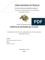 Informe de Laboratorio - Cinética de Deterioro de La Leche