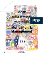 Motivation & Management Revision Notes