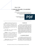 La Naturaleza y Ejercicio Del Poder y La Autoridad Política by Pedro J. Solís PDF