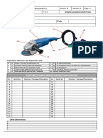 Project Name of Inspector Location: Power Grinder Inspection