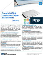 ZXHN F660 PON ONT Datasheet PDF