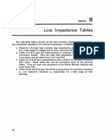 Appendix B Line Impedance Tables