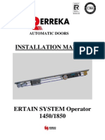 Installation Manual: Ertain System Operator 1450/1850