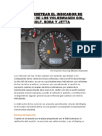 Cómo Resetear El Indicador de Servicio de Los Volkswagen Gol, Golf, Bora y Jetta-1