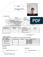 Ar-I (Athlete Record) : A. Personal Data