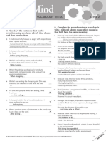 Level 2 Unit 7: Grammar and Vocabulary Test A