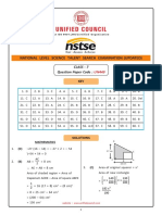 NSTSE Class 07 Solution Paper Code 449 2018 Updated