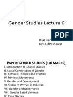 Gender Studies Lecture 6: Bilal Rasheed Dy CEO Peshawar