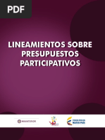 Lineamientos Sobre Presupuesto Participativo - Colombia