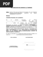 Autorizacion de Ingreso A Terreno de La RP y Recibo de Pago