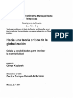 Hacia Una Teoría Critica de La Globalizacion