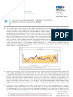 Economic Highlights - Leading Index Bounced Back in August, Pointing To A Resilient Economic Activities Ahead - 20/10/2010