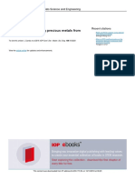 Methods For Recovering Precious Metals From Industrial Waste