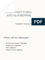 Data Structures and Algorithms: Complexity Analysis/Algorithm Analysis