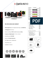 Pentax Optio RZ10 Specsheet