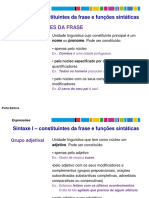 Sintaxe - Manual - Todas As Funções Sintáticas