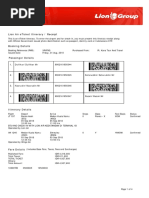 Lion Air Eticket Itinerary / Receipt: Dulfikar/Dulfikar MR