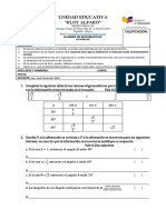 Examen de Matematicas Segundo Quimestre