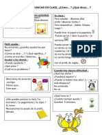 PARA COMUNICAR EN CLASE, ¿Cómo ? ¿Qué Dices ?