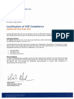 Certification of VGP Compliance