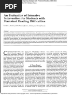 An Evaluation of Intensive Intervention