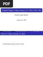 Progress Report, Friday, January 12, 2018, 1400, CB3: Bradley Joseph Nartowt