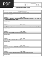 Results of Management Review: Formulir