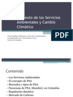 Contexto de Los Servicios Ambientales y Cambio Climático