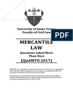 UST QuAMTO Mercantile Law 2017