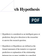 MRM Module 2 Hypothesis