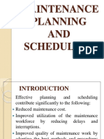 Maintenance Planning & Scheduling