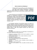 Informe de (Da) Dificultad de Aprendizaje