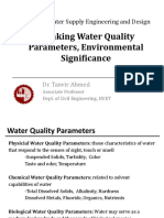 CE6315 - Water Quality Parameters - Significance - Standards