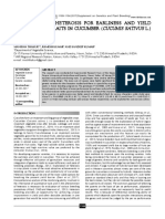 Estimation of Heterosis For Earliness and Yield Contributing Traits in Cucumber (Cucumis Sativus L.)