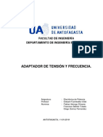 Adaptador de Tensión Y Frecuencia.: Facultad de Ingeniería Departamento de Ingeniería Eléctrica