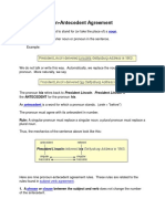 Usage - Pronoun-Antecedent Agreement