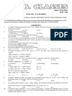 Dated: 02-01-2019 TIME: 3 Hours M.M.: 360 (Full Test - 8) (Jee-Main)