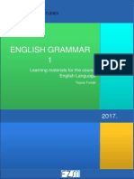 English Grammar 1: Learning Materials For The Course English Language