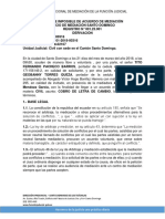 Acta de Imposible de Acuerdo de Mediación