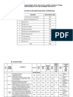 The Following Fees Have To Be Paid at The Time of Admission