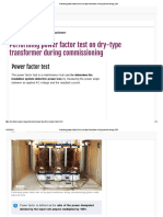 Performing Power Factor Test On Dry-Type Transformer During Commissioning - EEP-1 PDF