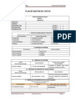 Plan de Gestion de Costos