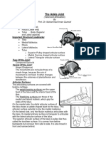 The Ankle Joint: Articulating Bones