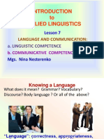 7 Communicative Vs Linguistic Competence