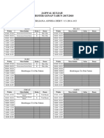 Nama / NRP: BERLIANA ANNISA DERY / 13-2014-163: Jadwal Kuliah Semester Genap Tahun 2017/2018