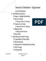 Fault Models, Detection & Simulation Fault Models, Detection & Simulation - Organization Organization