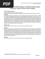 Psicología Comunitaria y Políticas Sociales para El Buen Vivir en Ecuador - RIP PDF